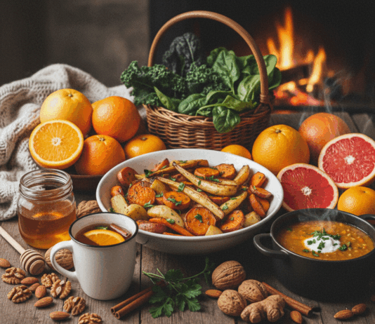 겨울철 면역력을 높이는 건강 음식들 소개